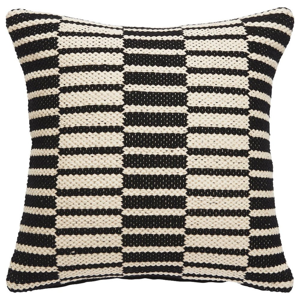 20x20 Jaipur Black & Cream Throw Pillow